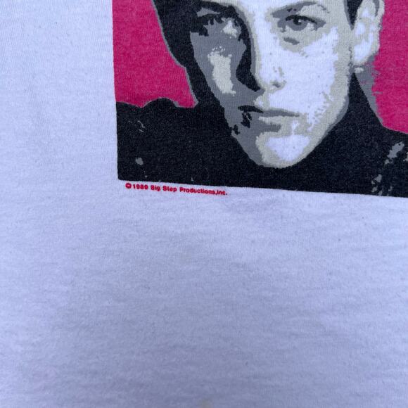 Vintage 1989 New Kids On The Block Faces Tour Band Tee T Shirt L USA Made 80s - Picture 6 of 12